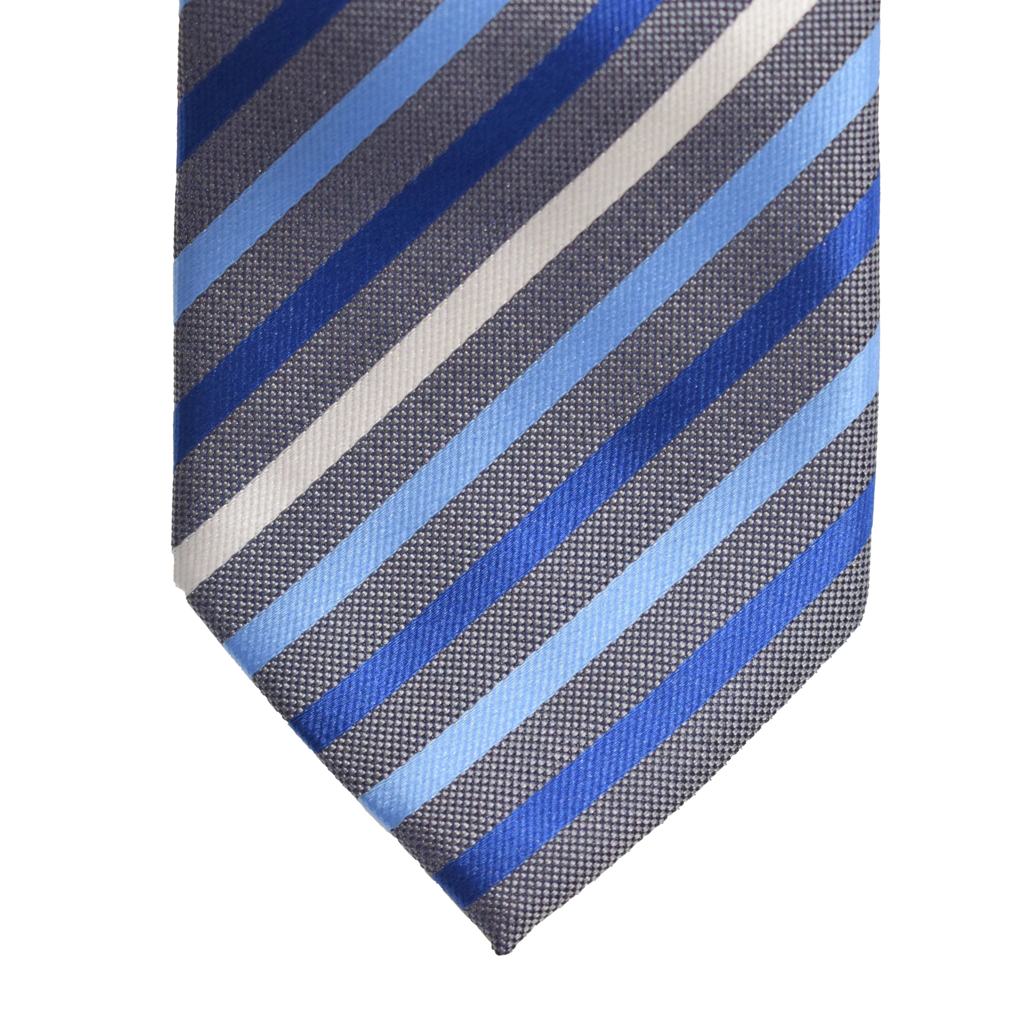 Mens Neck Tie - Blue Multi Stripes