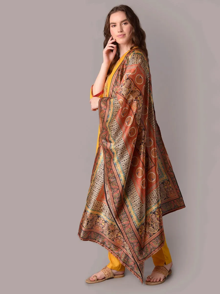 Mustard Kurta Trouser With Dupatta