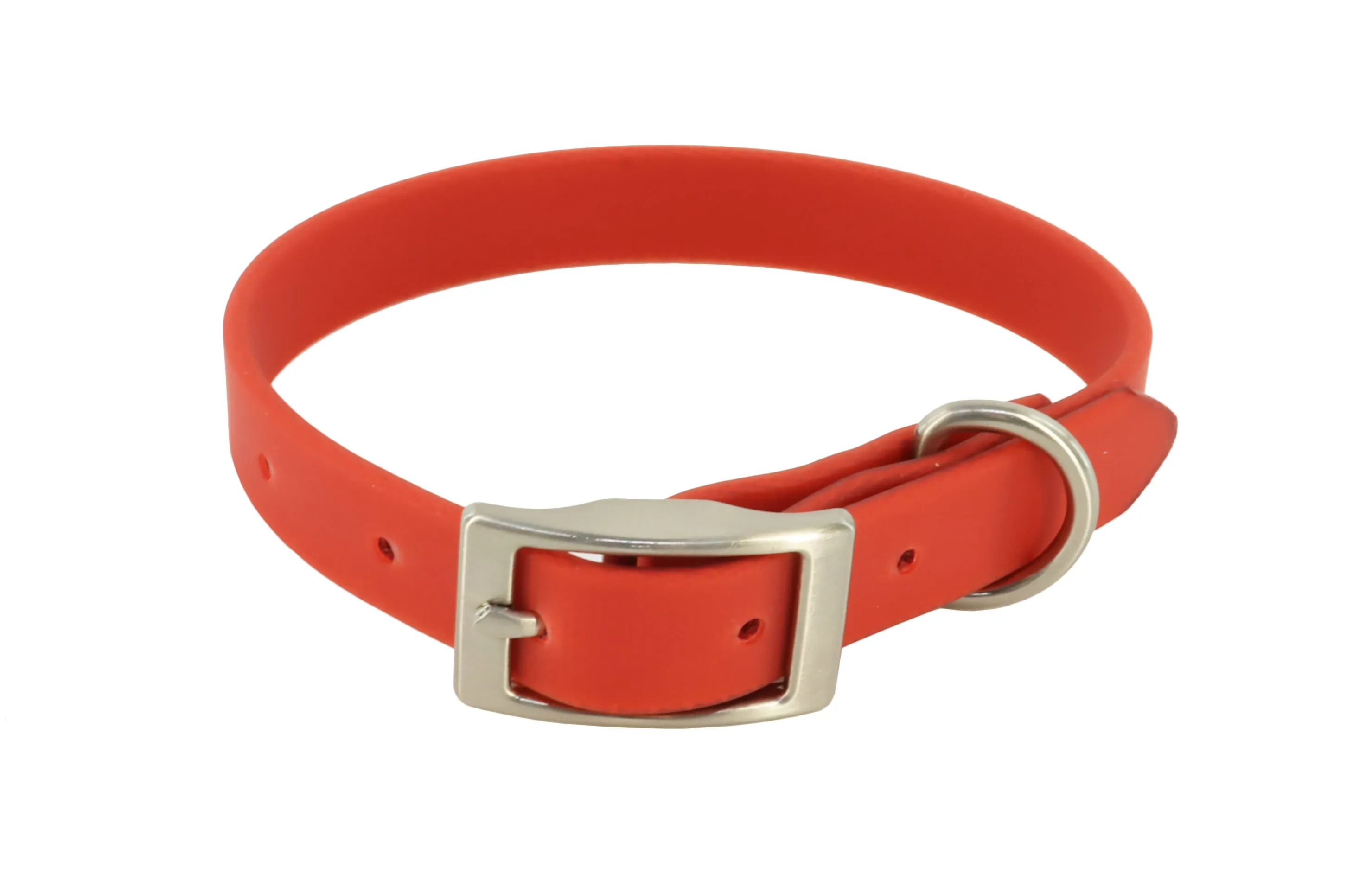 MuttNation Fueled by Miranda Lambert Waterproof Dog Collar Rust 3/4 X 13-18