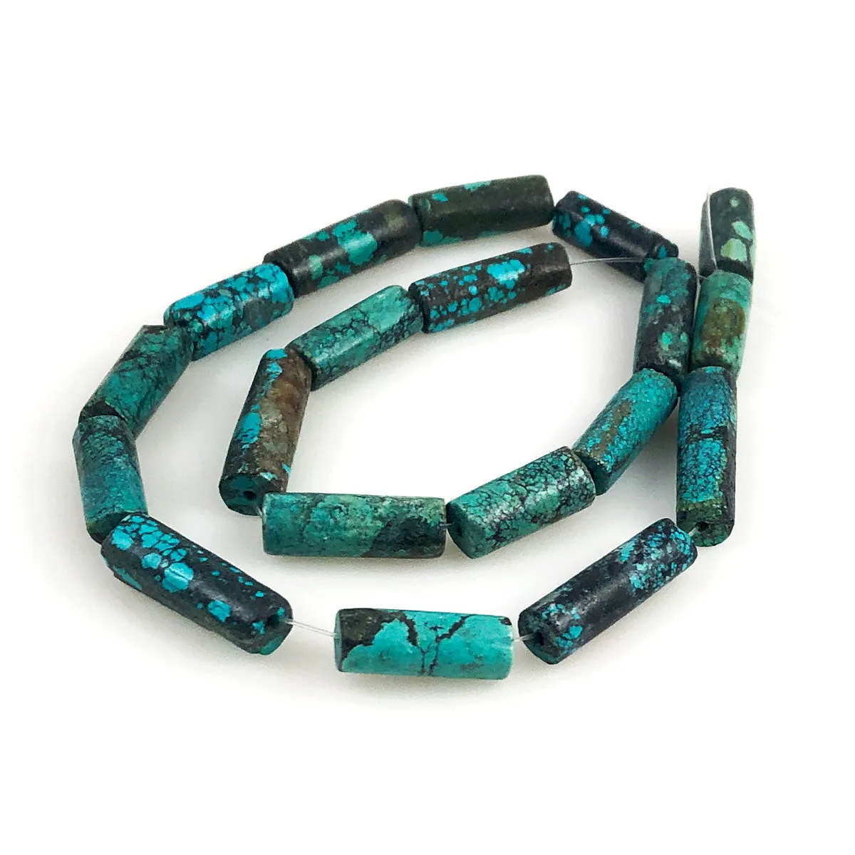 Natural Turquoise Tube Beads 7mm