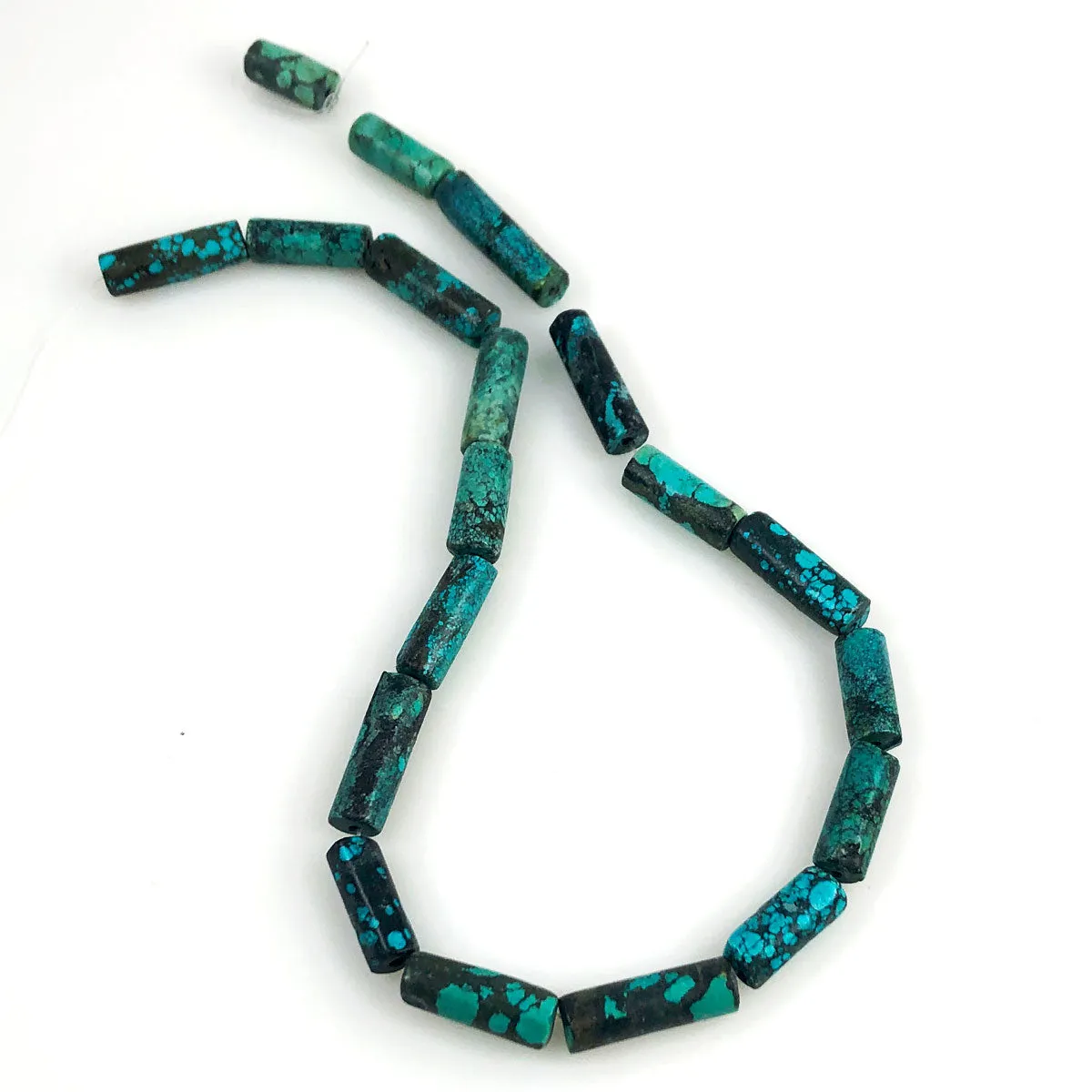 Natural Turquoise Tube Beads 7mm