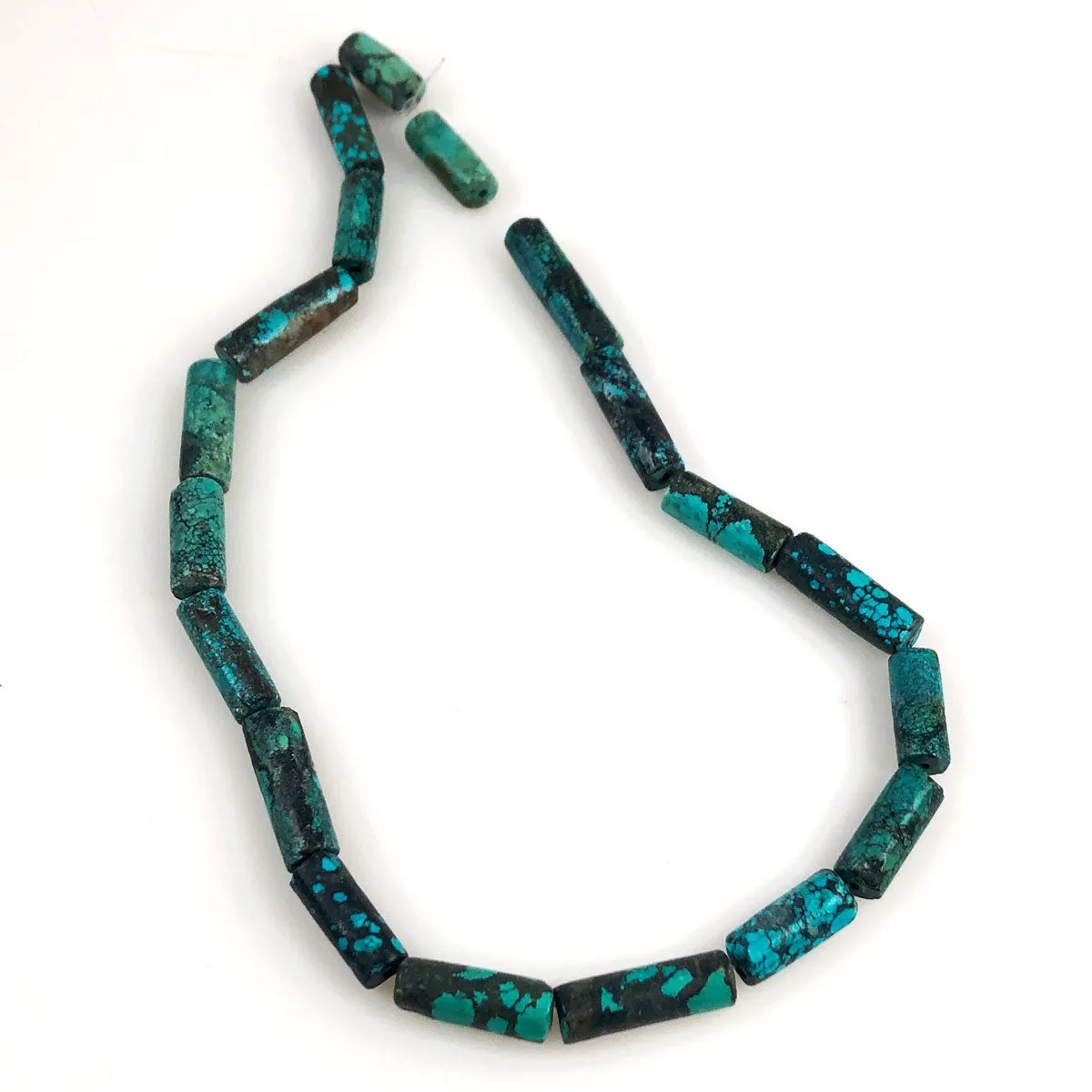 Natural Turquoise Tube Beads 7mm