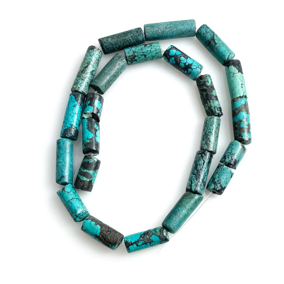 Natural Turquoise Tube Beads 7mm