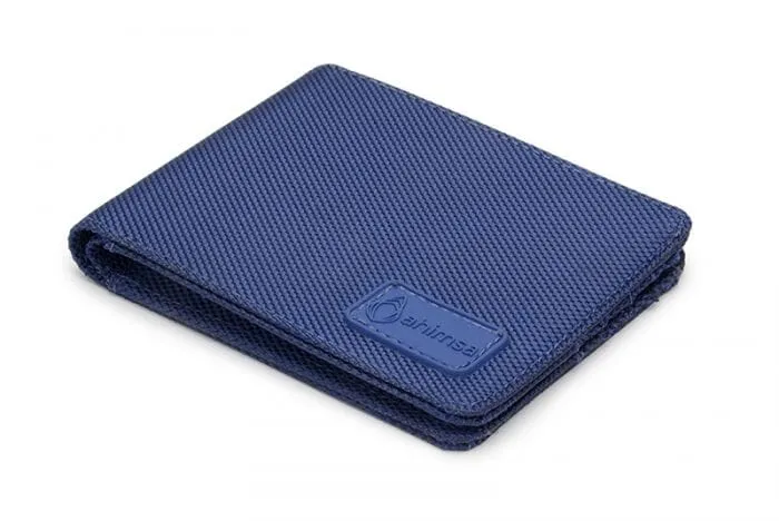 Nylon unisex wallet by Ahimsa - black, navy and espresso