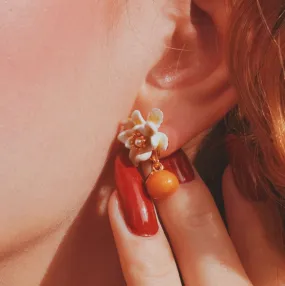 Orange Stud Earrings