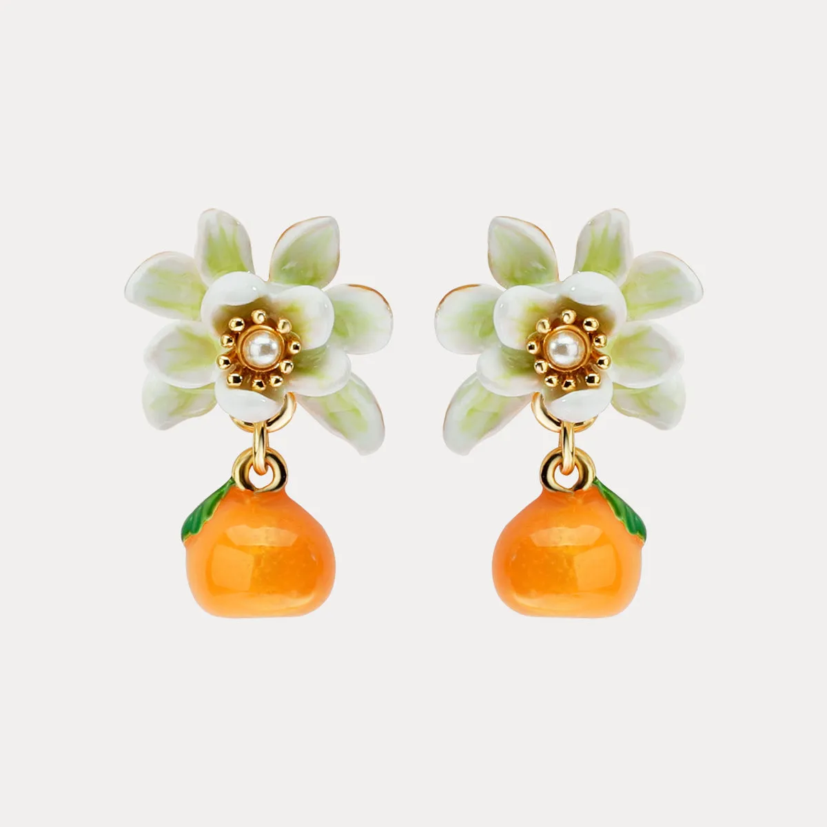 Orange Stud Earrings