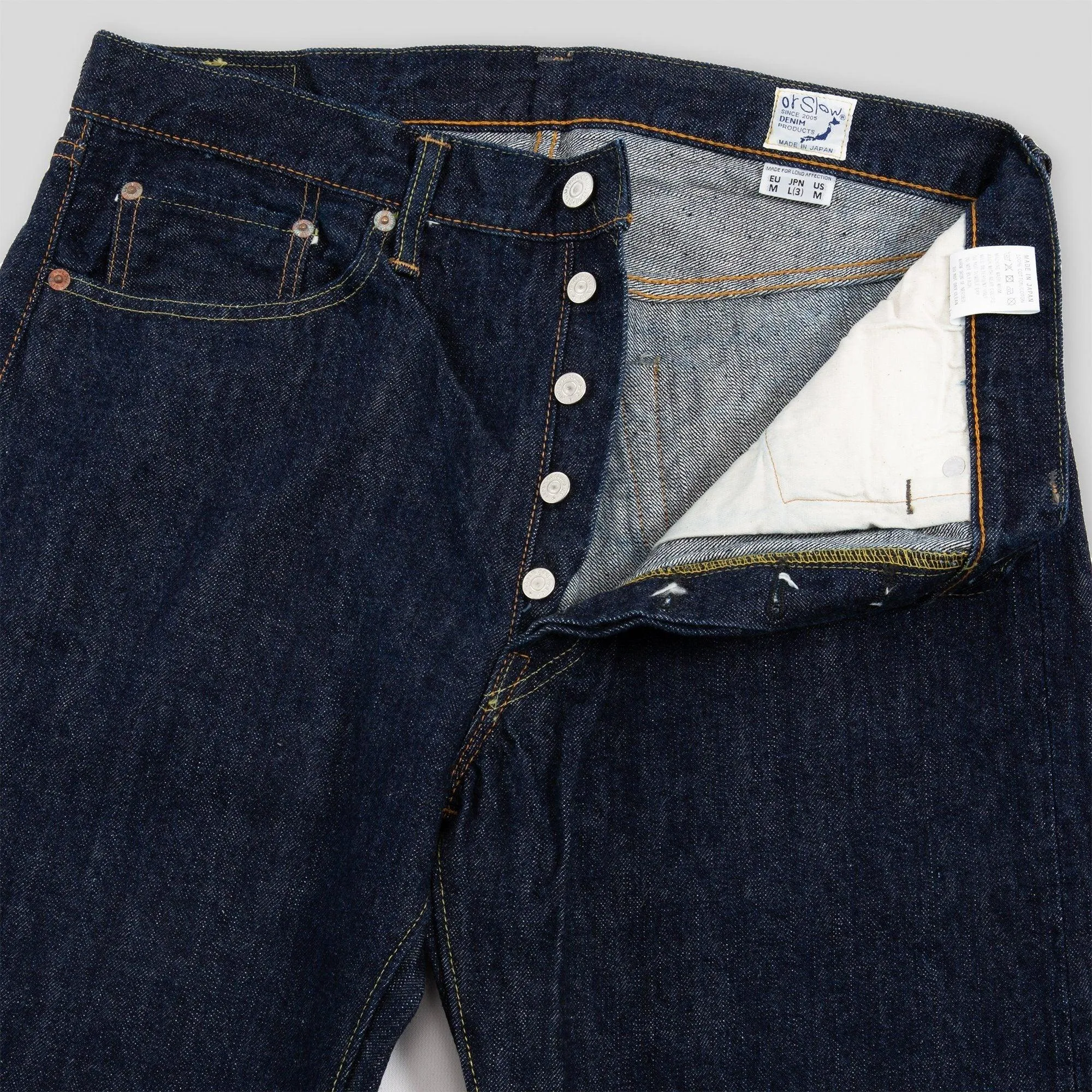 orSlow - 105 Standard 13.7oz Selvedge Denim One Wash