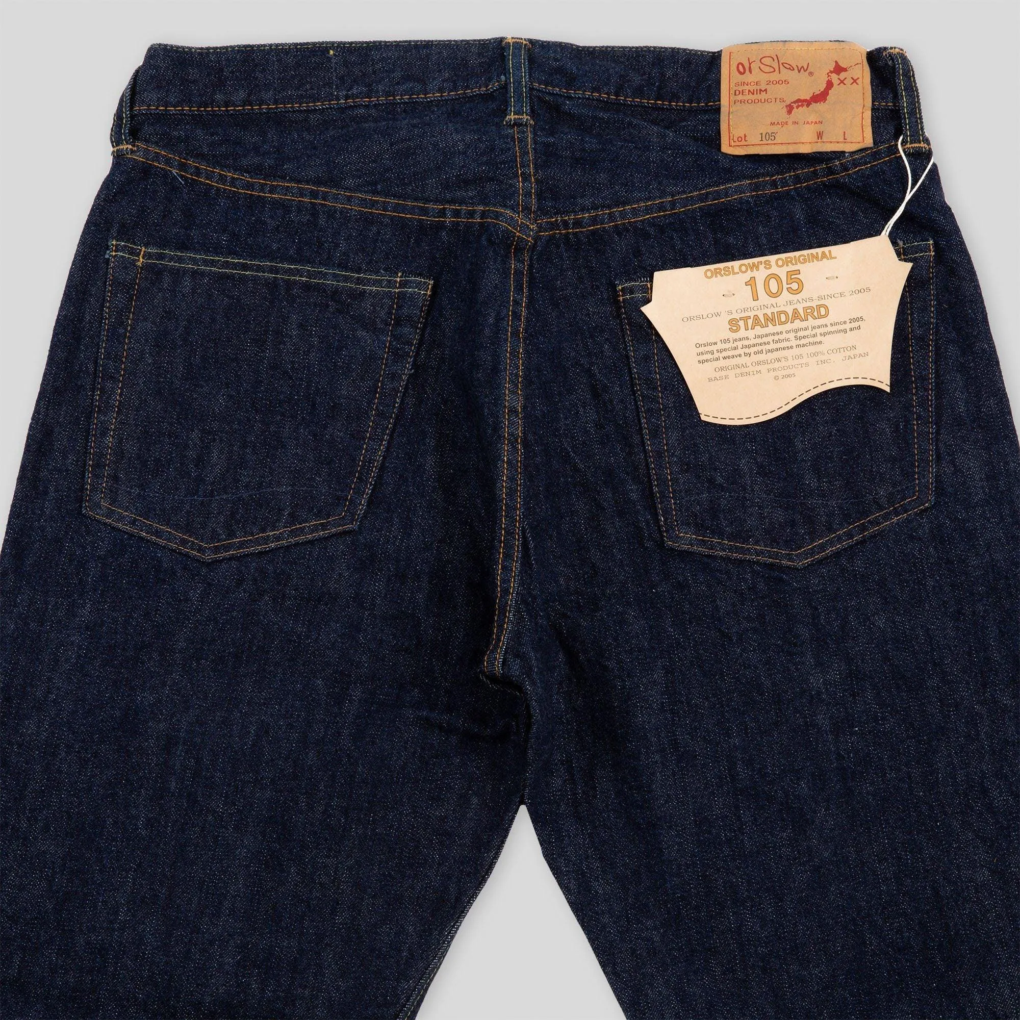 orSlow - 105 Standard 13.7oz Selvedge Denim One Wash