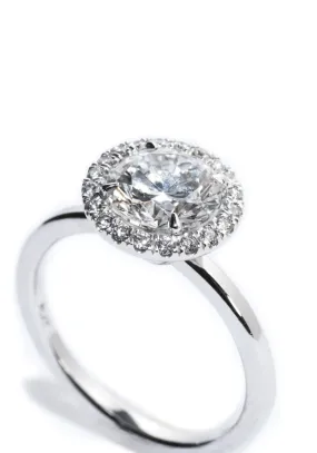 Oster Collection Platinum Halo Round Diamond Ring