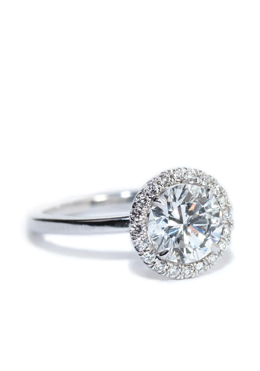 Oster Collection Platinum Halo Round Diamond Ring