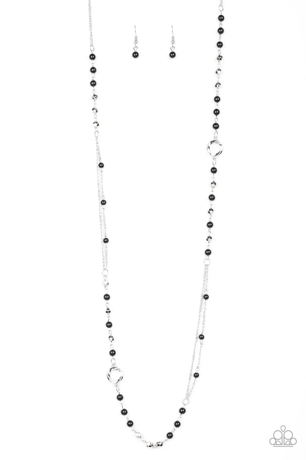 Paparazzi Really Refined Black Necklace Set