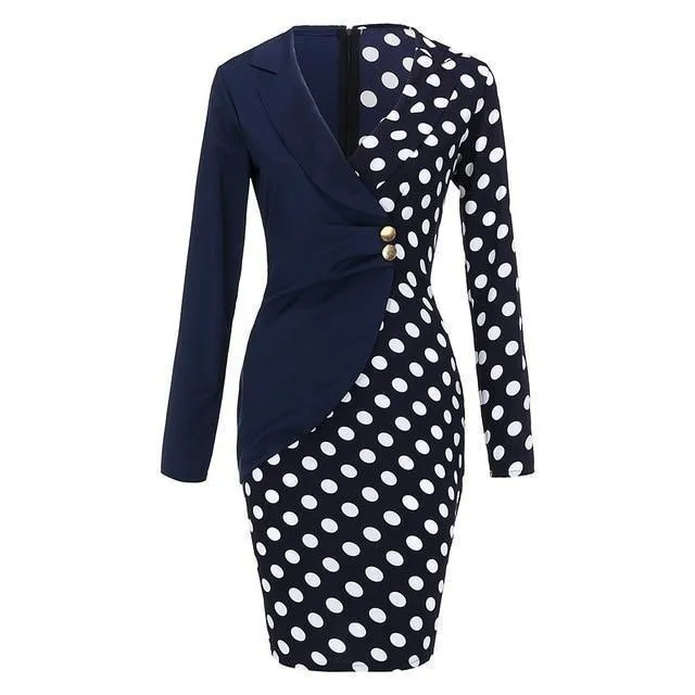 Patchwork Blazer Dress- Long Sleeves