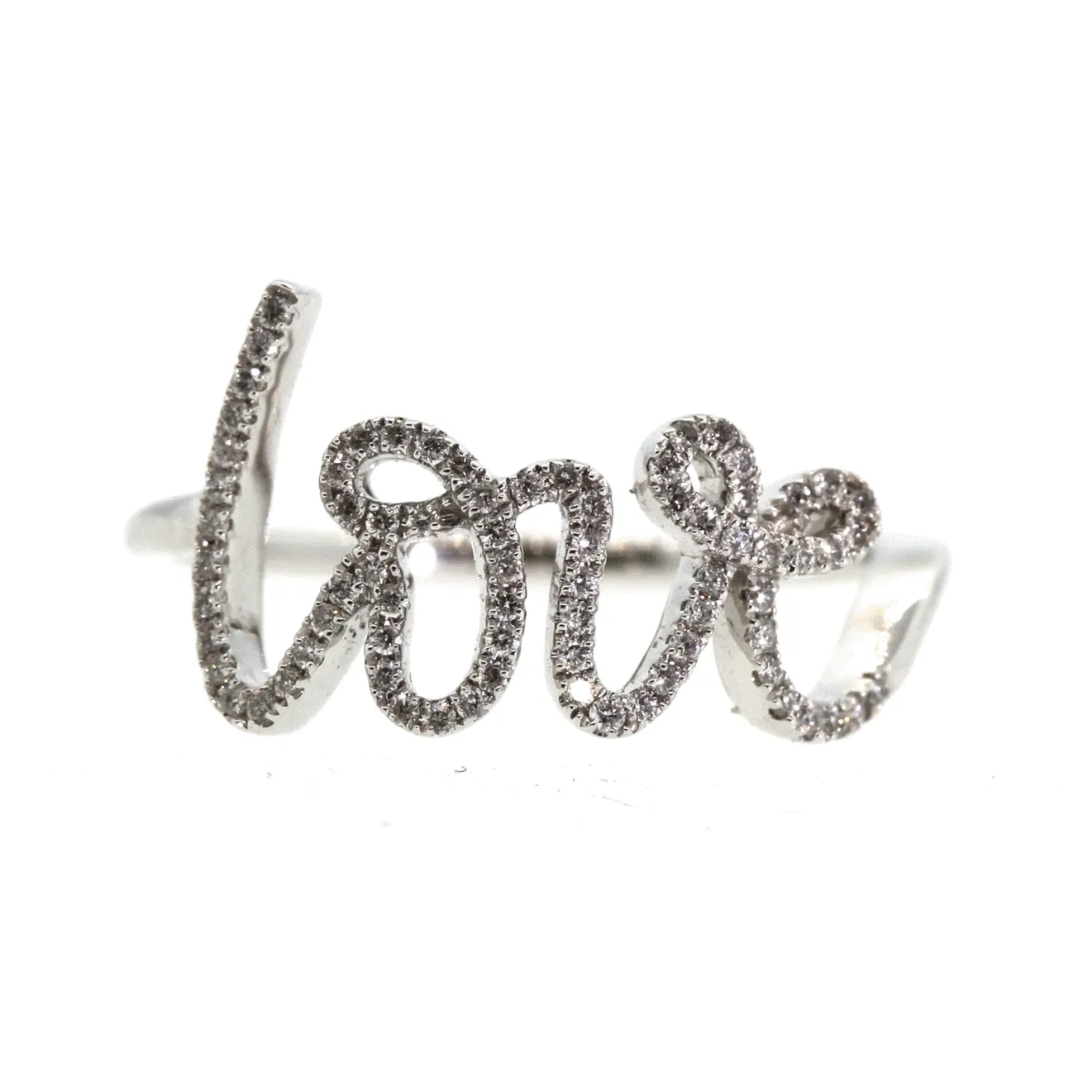 Pave LOVE Ring