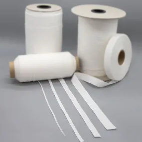 Plain Weave White Cotton Tape - Sold by the yard - $.35 yd.- $.55 yd.