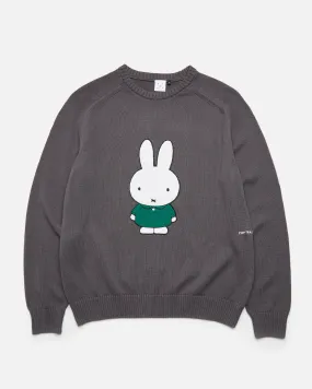 Pop & Miffy Applique Knitted Crewneck - Grey