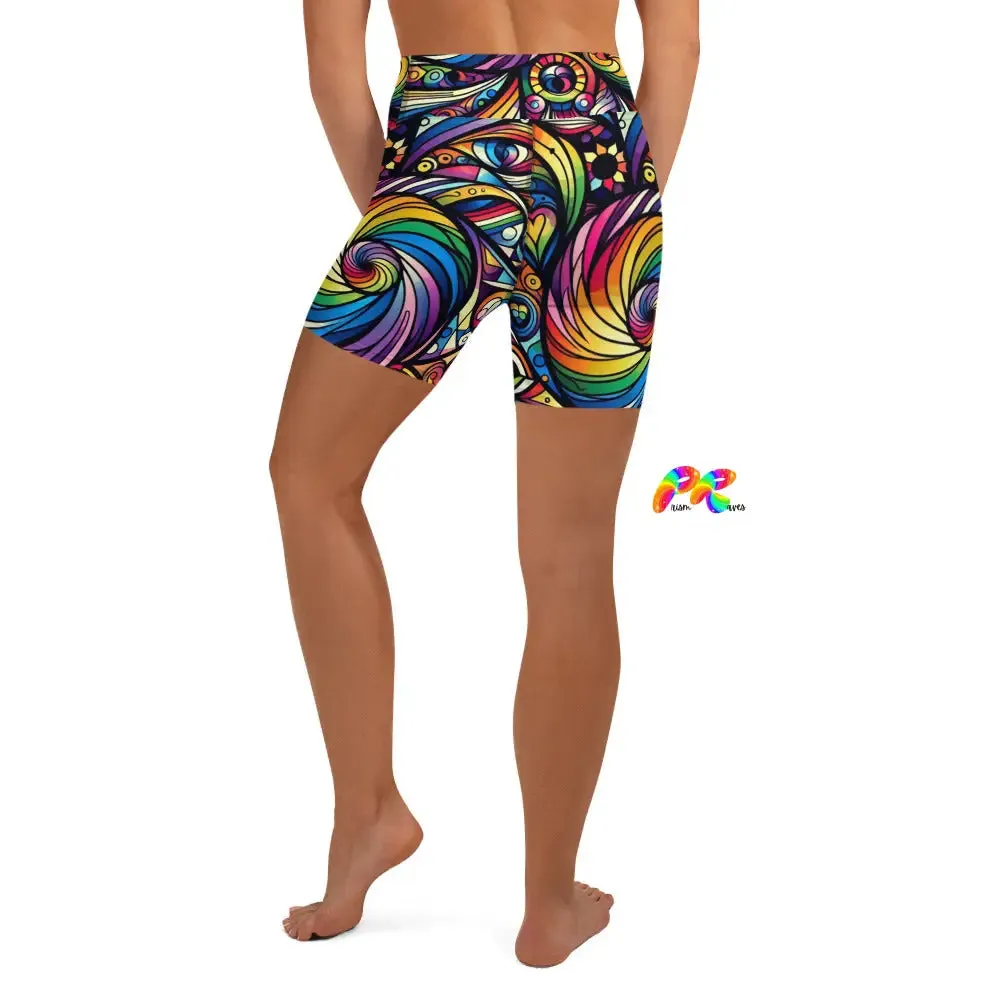 Pride Swirl Yoga Shorts