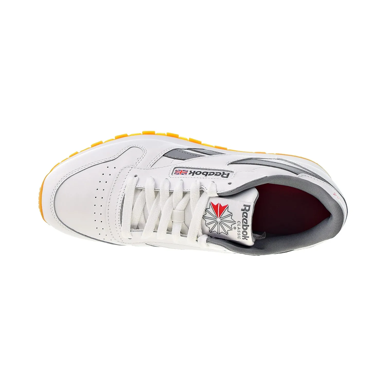 Reebok Classic Leather Men's Shoes White-Cold Grey-Vector Red