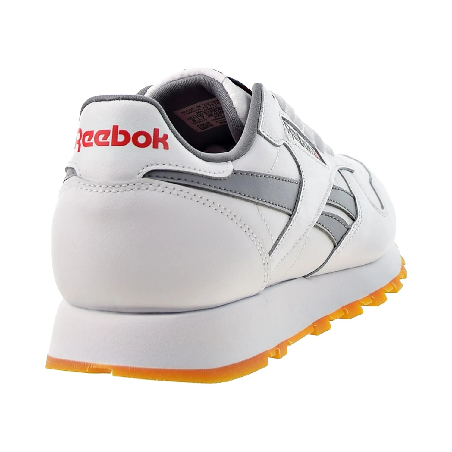 Reebok Classic Leather Men's Shoes White-Cold Grey-Vector Red