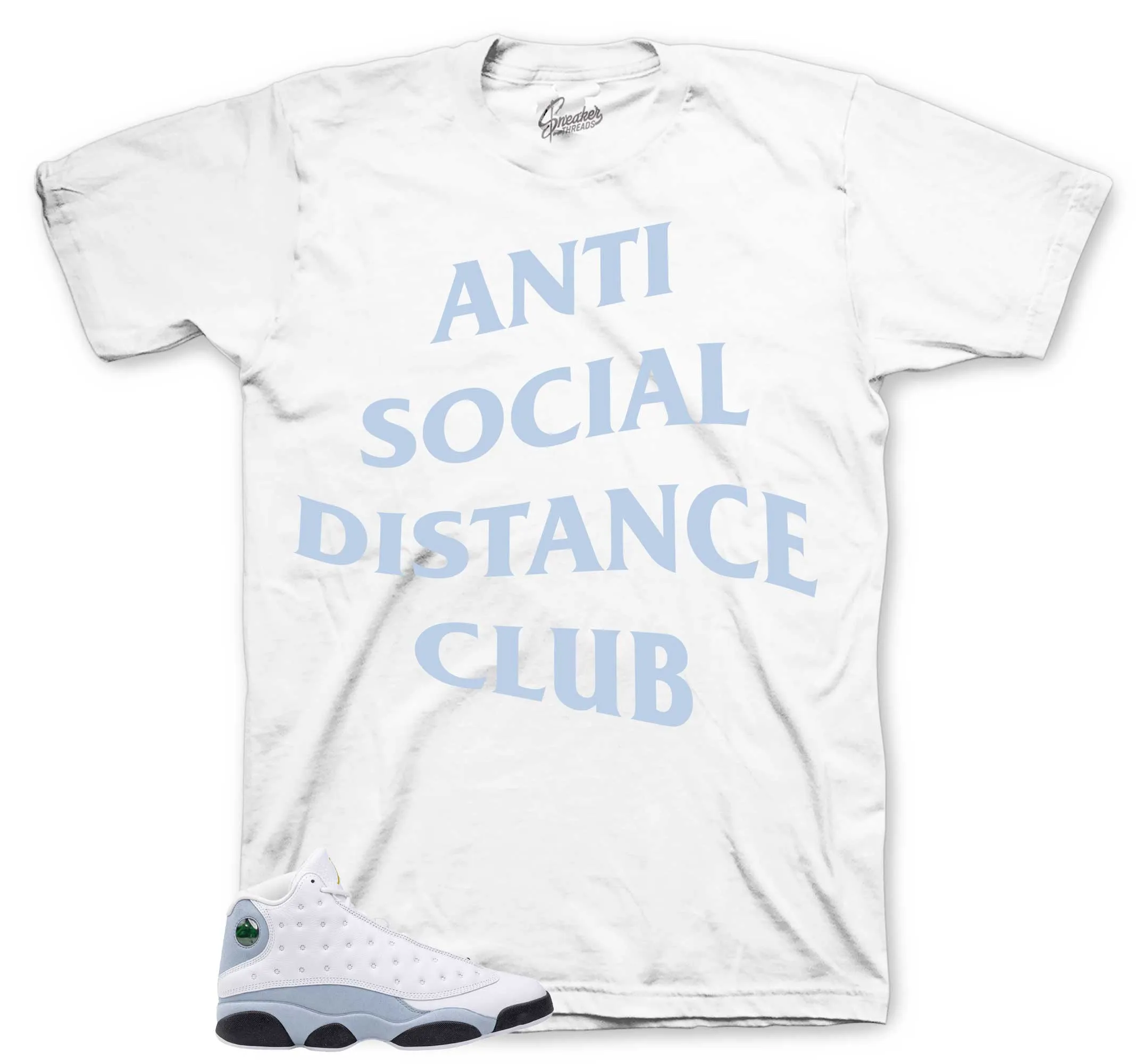 Retro 13 Blue Grey Social Distance Shirt