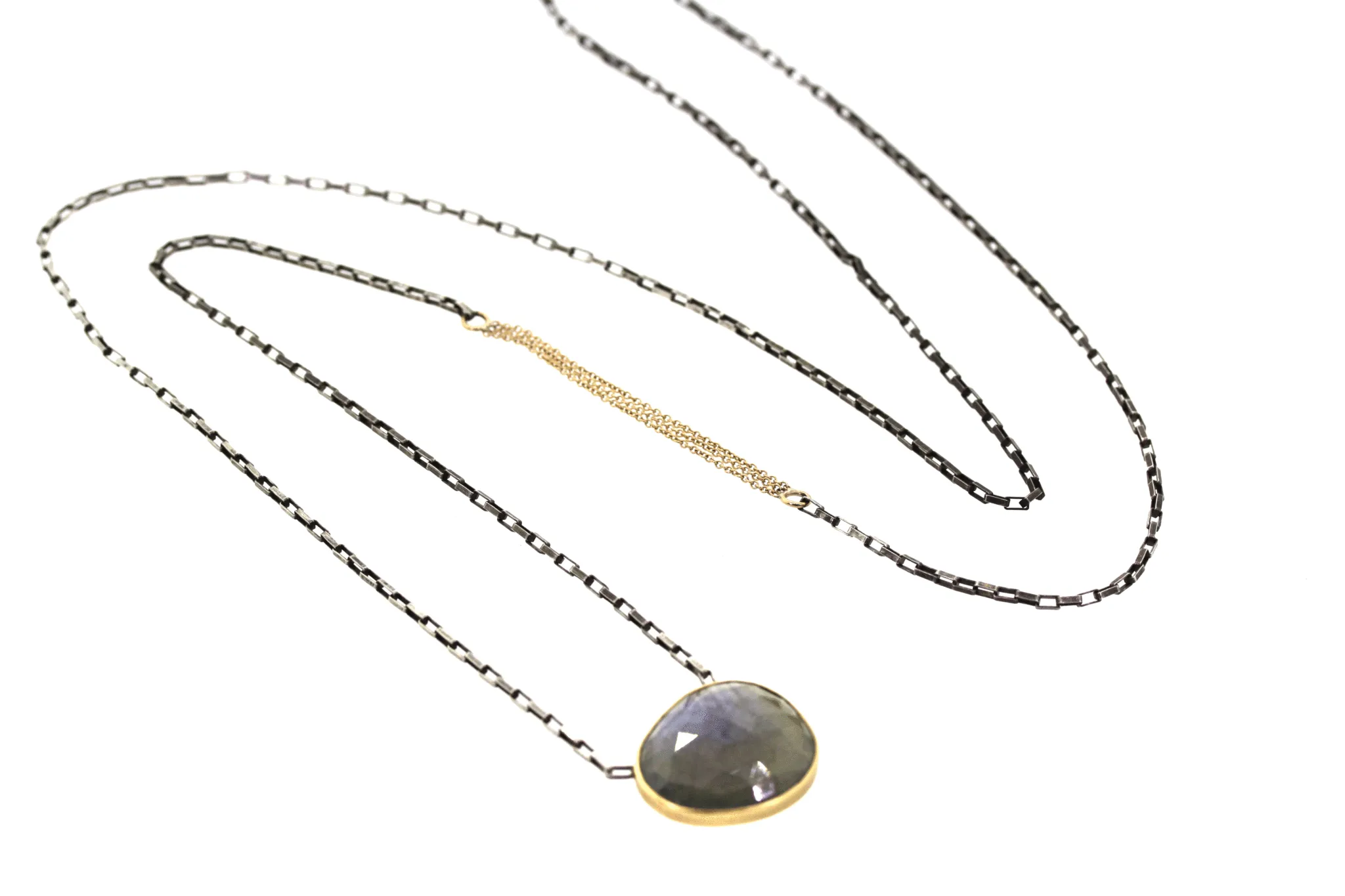 Rose Cut Labradorite Necklace