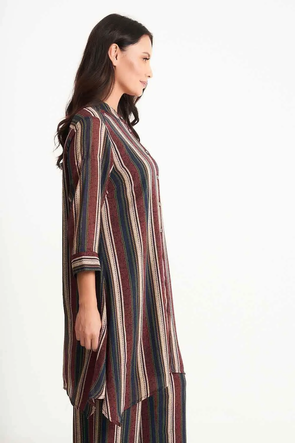 Saloos Longline Multi-Coloured Shirt-Dress