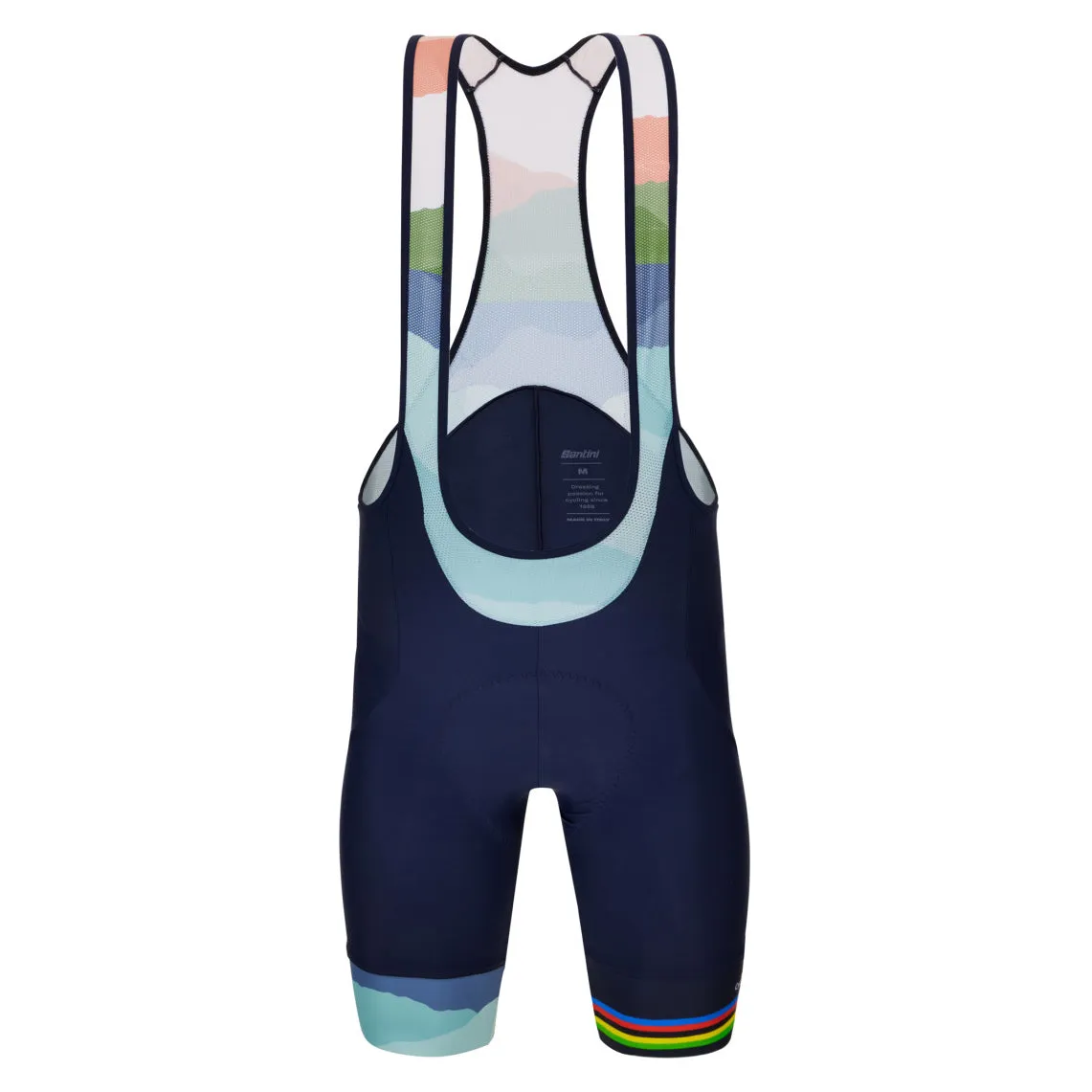 Santini 2023 UCI Cycling World Championships Cloudscape Bib Shorts - Blue