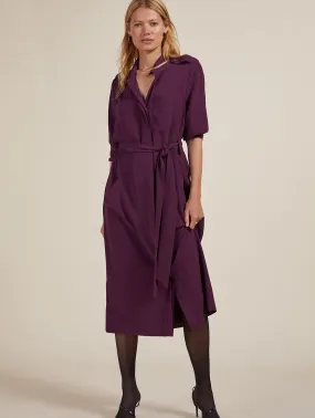 Sienna Ecojilin Viscose Utility Shirt Dress | Dark Cherry