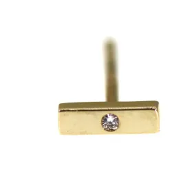 Single Diamond Bar Stud