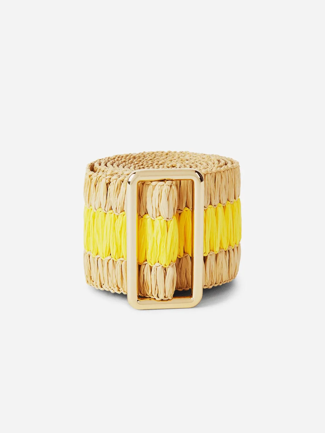 Sula Handwoven Raffia Vegan Belt | Sunshine Yellow