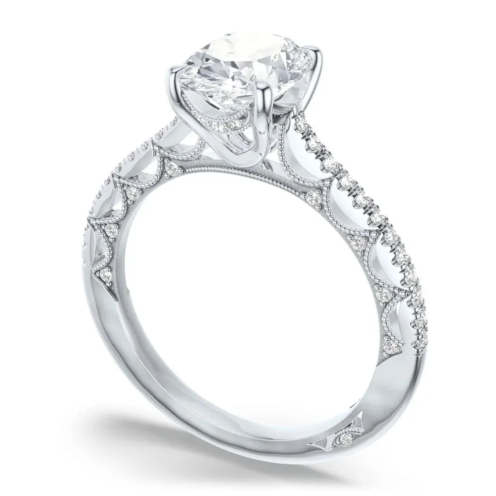 Tacori 18k Lunetta Crescent Oval Solitaire Engagement Ring