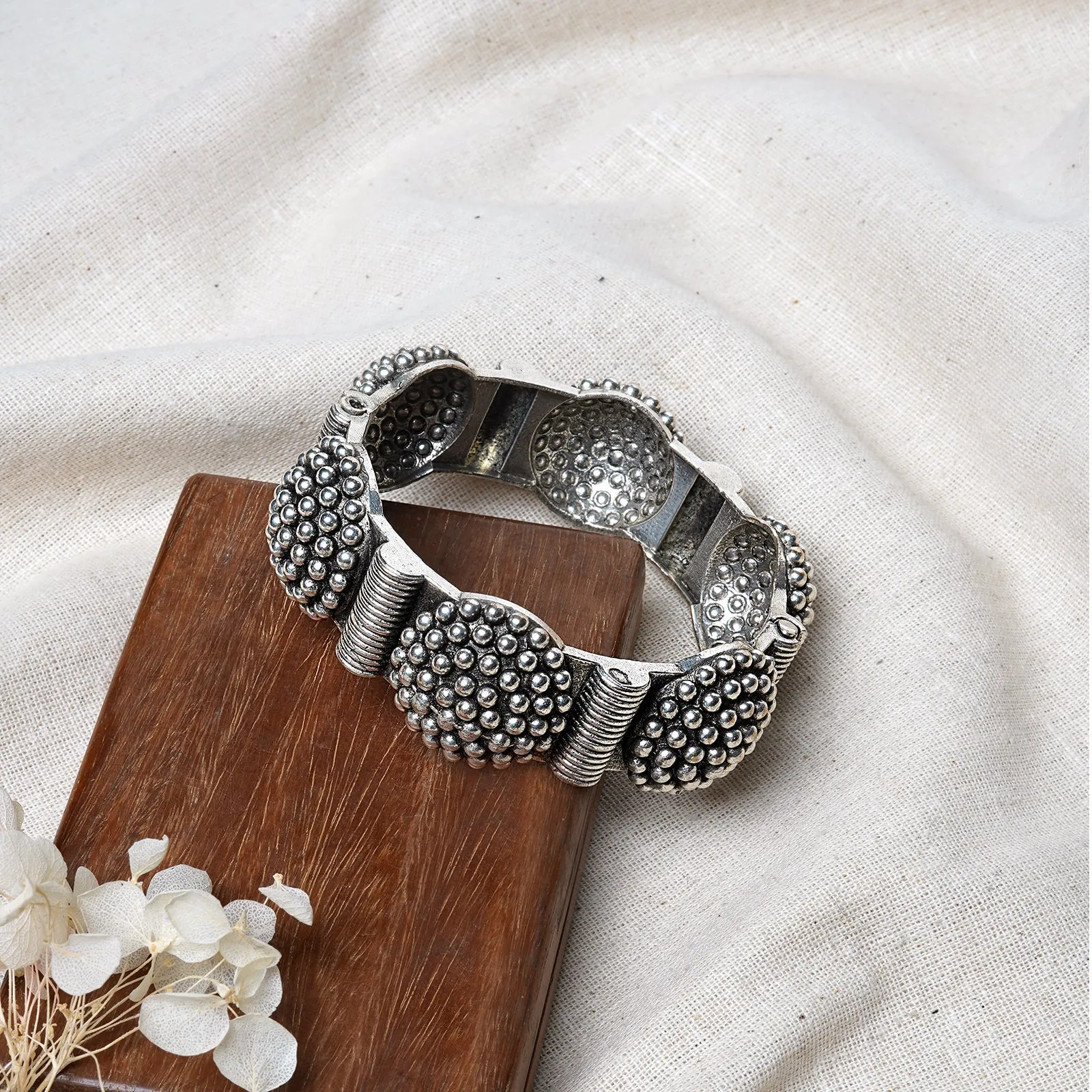 Teejh Nurat Sliver Oxidised Bracelet