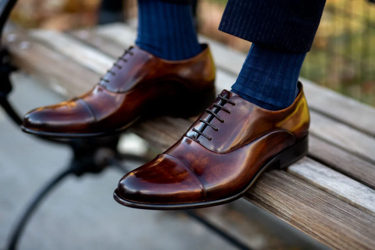 The Cagney Cap-Toe Oxford - Brown