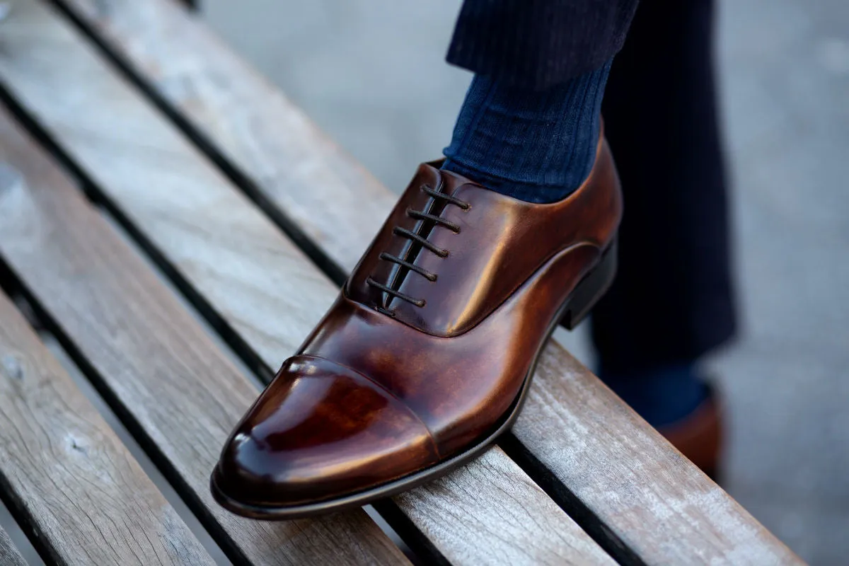 The Cagney Cap-Toe Oxford - Brown