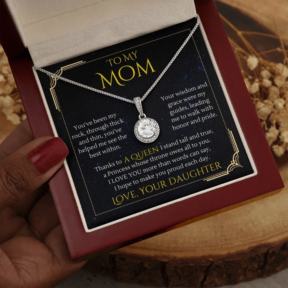 To My Mom Gift from Daughter, Thanks to a Queen Eternal Hope Necklace for Mother's Day