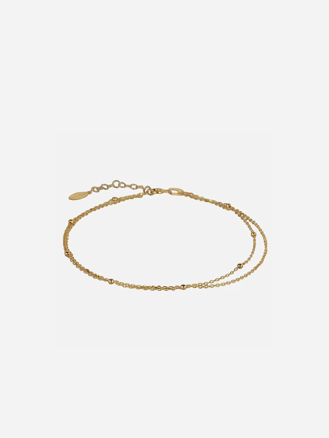 Tori Recycled 925 Sterling Silver Ankle Bracelet | Gold Vermeil