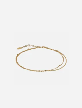 Tori Recycled 925 Sterling Silver Ankle Bracelet | Gold Vermeil