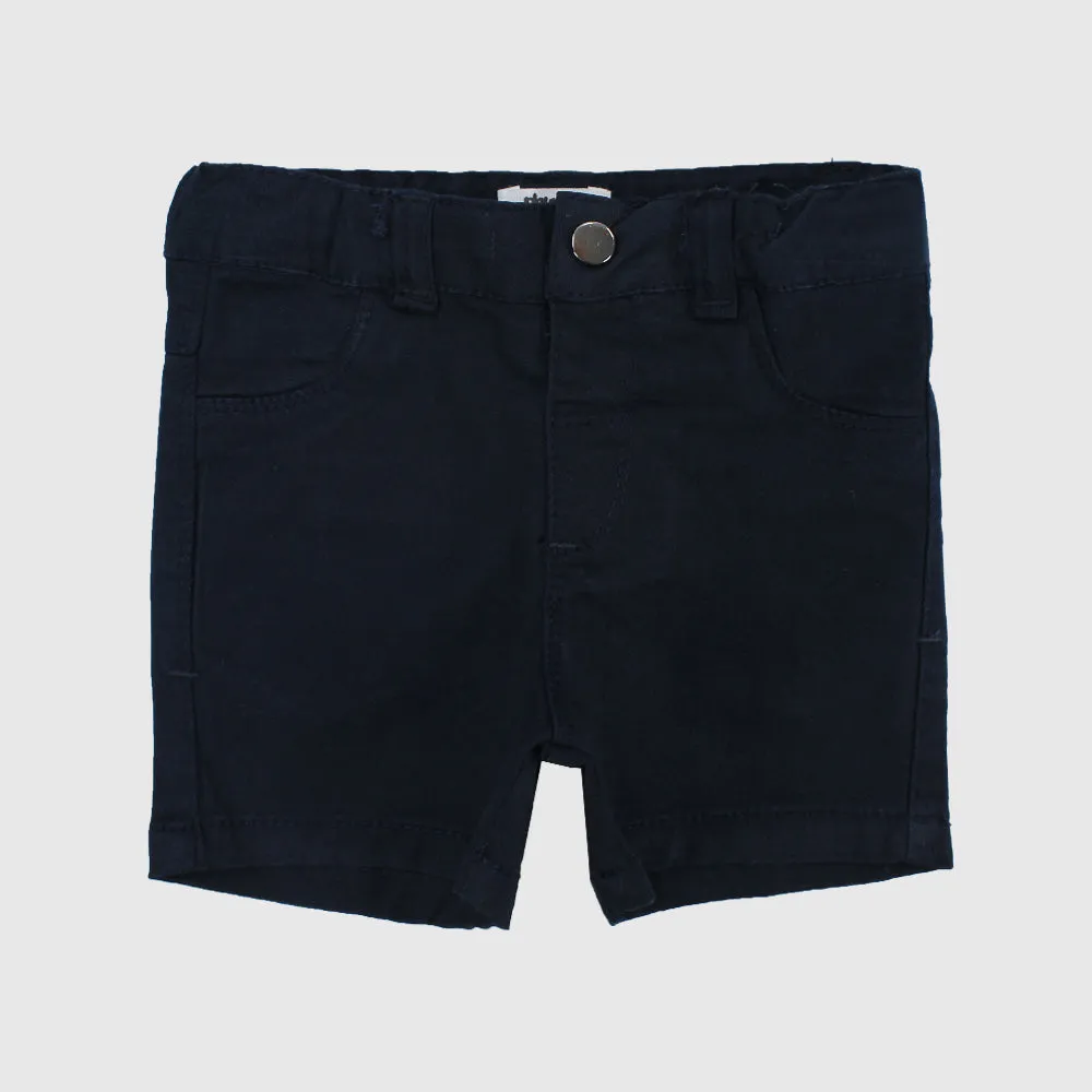 Unisex Navy Gabardine Shorts