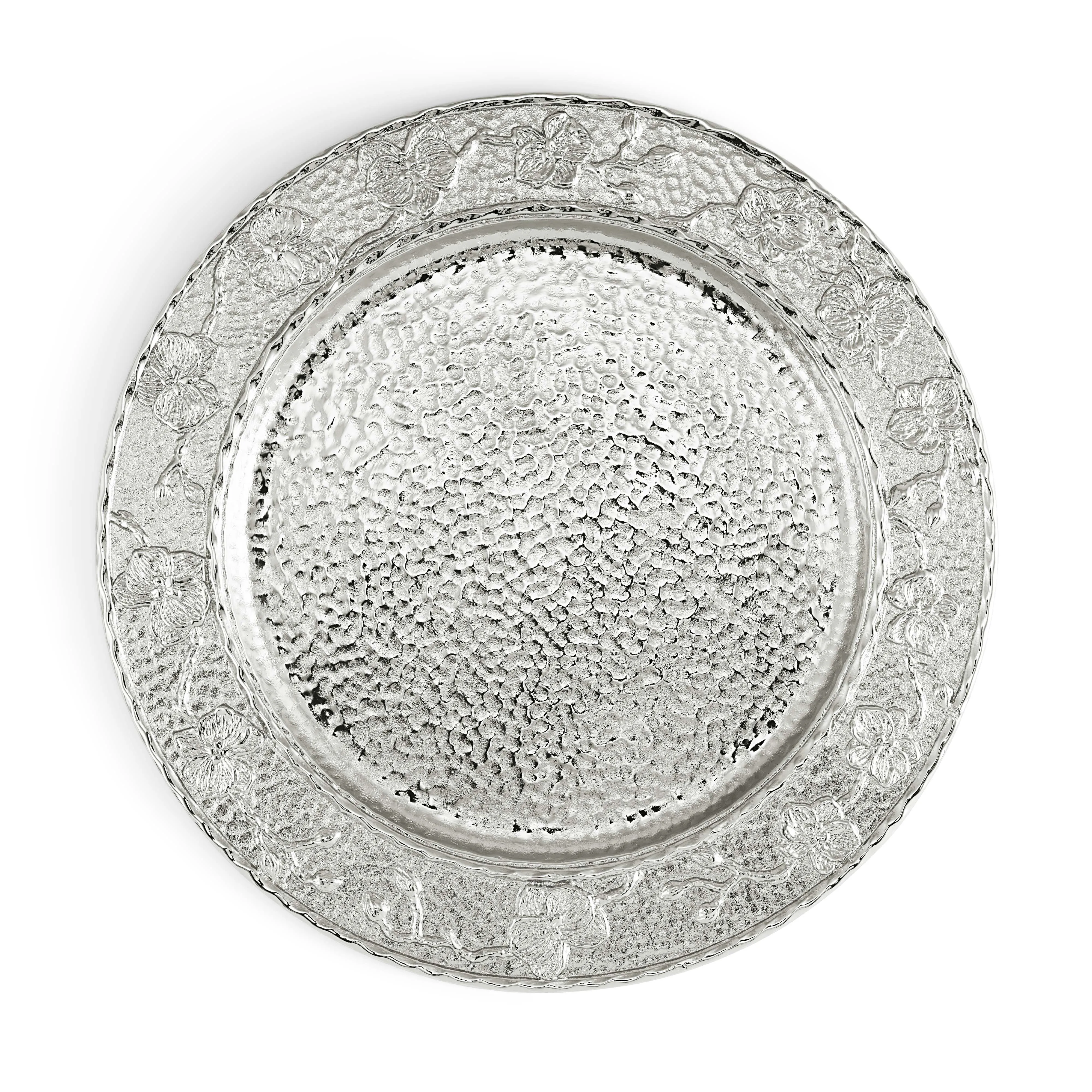 White Orchid Charger Plate