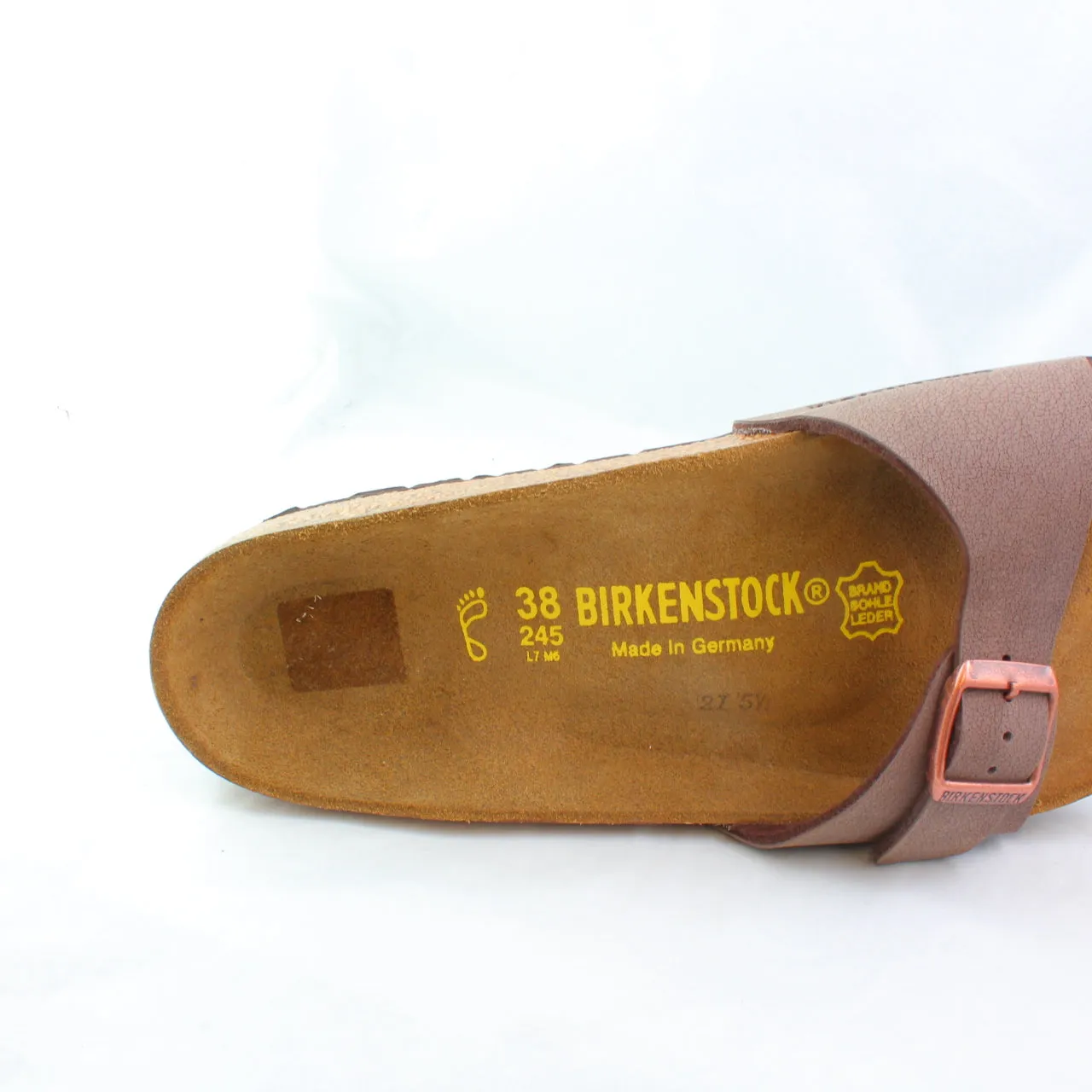 Womens Birkenstock Madrid 1 Bar Mules Mocha Slider Sandals