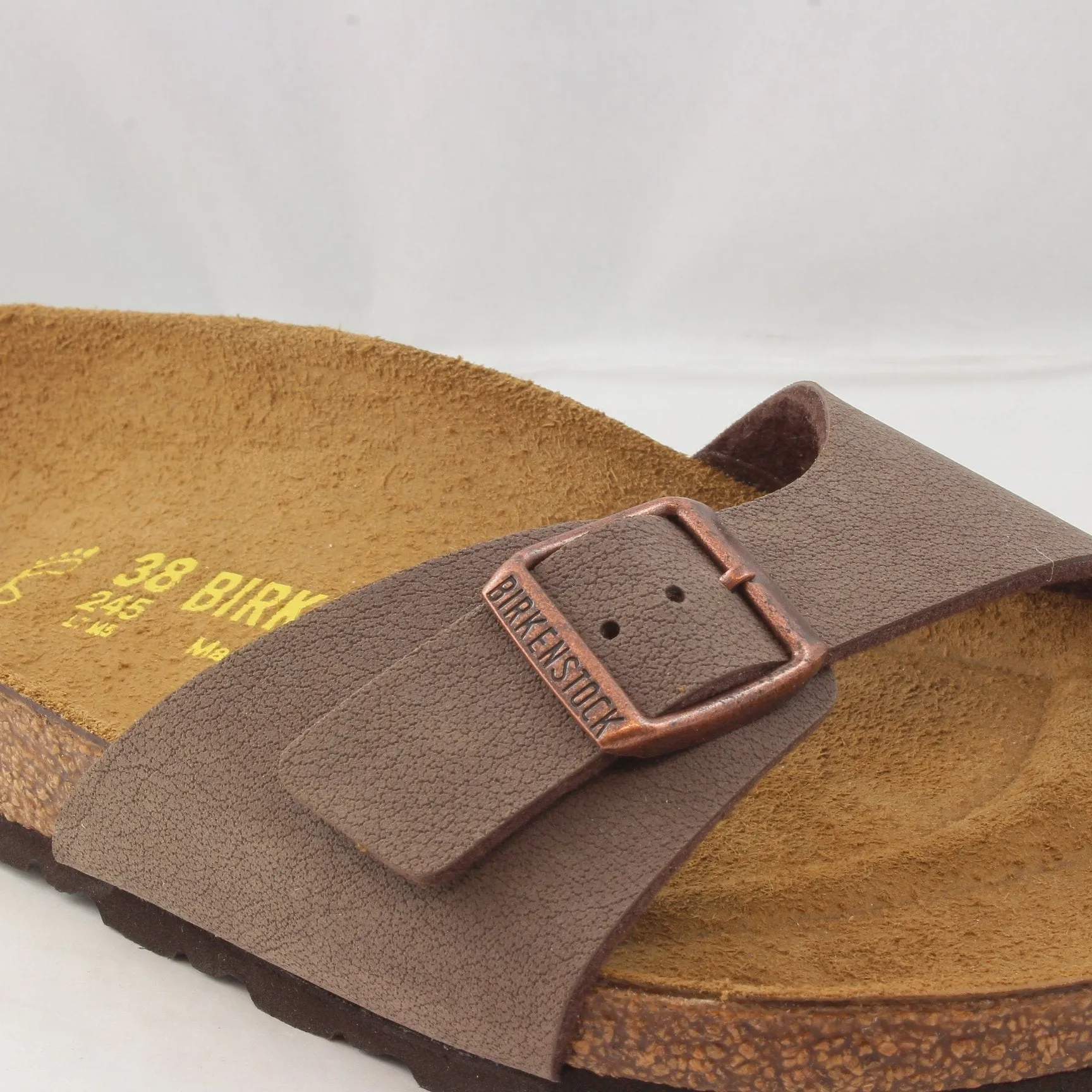 Womens Birkenstock Madrid 1 Bar Mules Mocha Slider Sandals