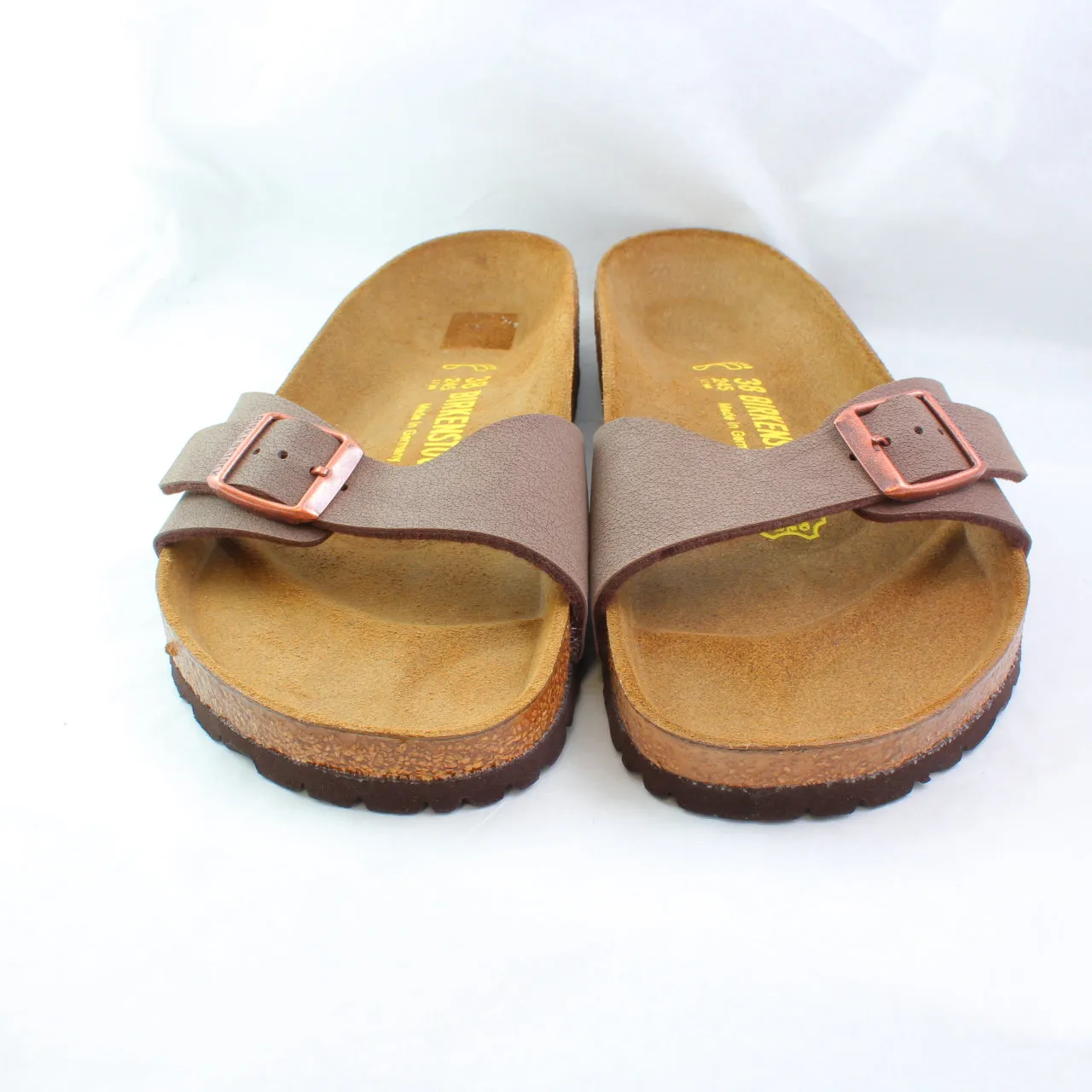 Womens Birkenstock Madrid 1 Bar Mules Mocha Slider Sandals