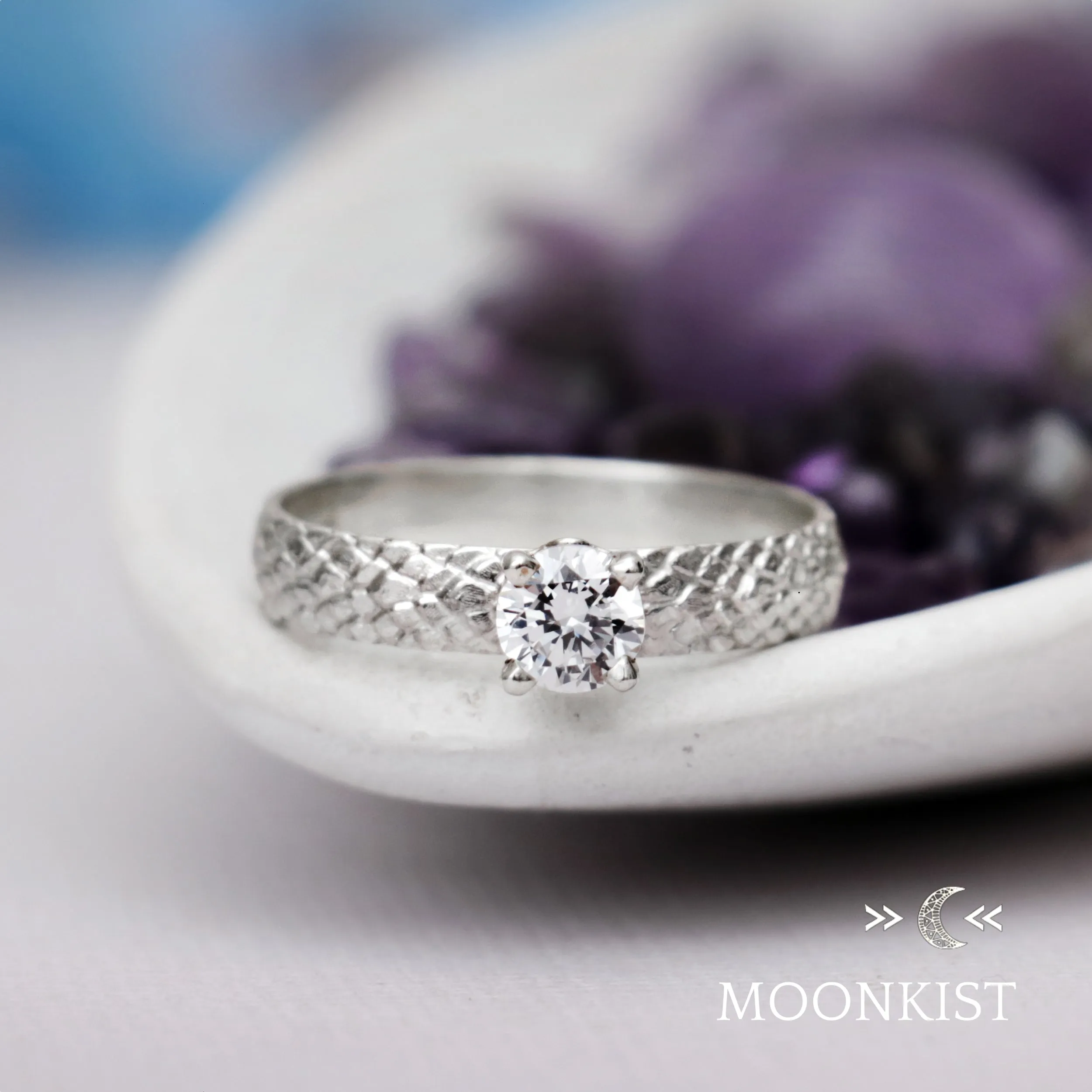 Womens Dragon Engagement Ring in Sterling Silver | Moonkist Designs